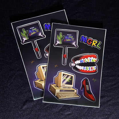 Military Girl Sticker Sheet